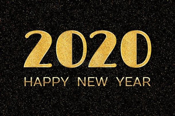 2020幸福的新的年.新的年2020招呼卡片.背景机智