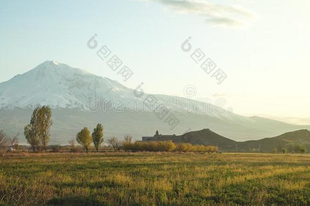 美丽的看法.阿勒山山从亚美尼亚