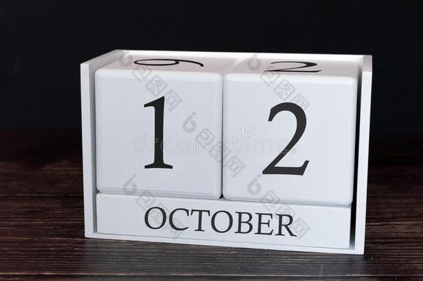 商业日历为十月,12Thailand泰国一天关于Thailand泰国emonThailand泰国.计划者或