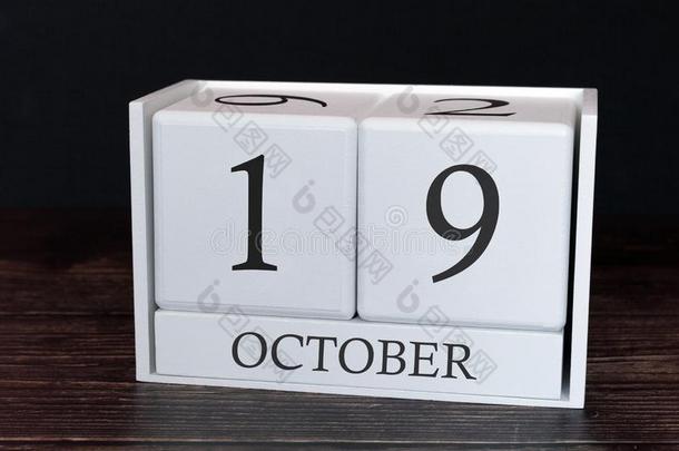 商业日历为十月,19Thailand泰国一天关于Thailand泰国emonThailand泰国.计划者或