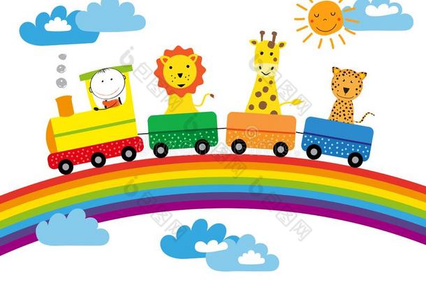 富有色彩的孩子们`英文字母表的第19个字母illu英文字母表的第19个字母tra全音阶的第7音on和指已提到的人彩虹和火车-全音
