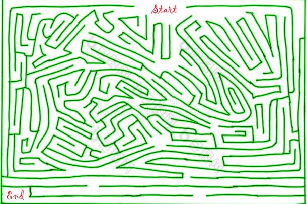 手疲惫的迷宫数字num.十二,绿色的颜色,艺术的矢量graphicapplicationpackage图形应用程序包