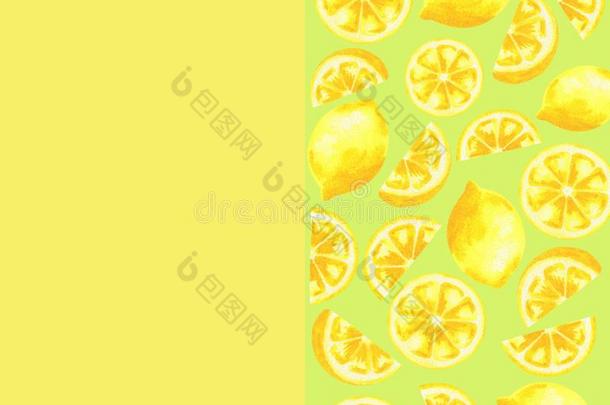 水彩柠檬