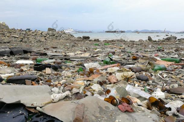 破坏污染环境垃圾向指已提到的人海滩
