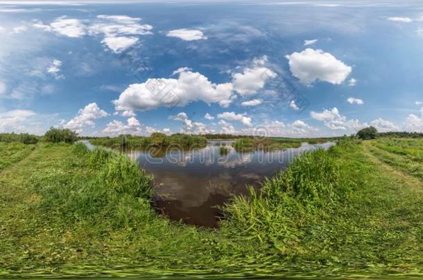 球形的HannaDairyResearcInstitute汉纳乳品研究所全景画360度<strong>角</strong>看法向草海岸关于