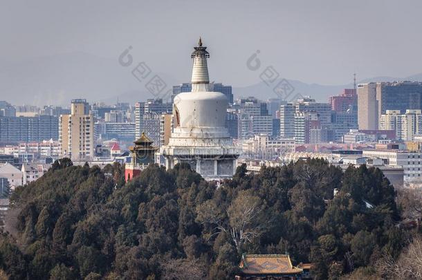 白色的舍利塔采用Beij采用g