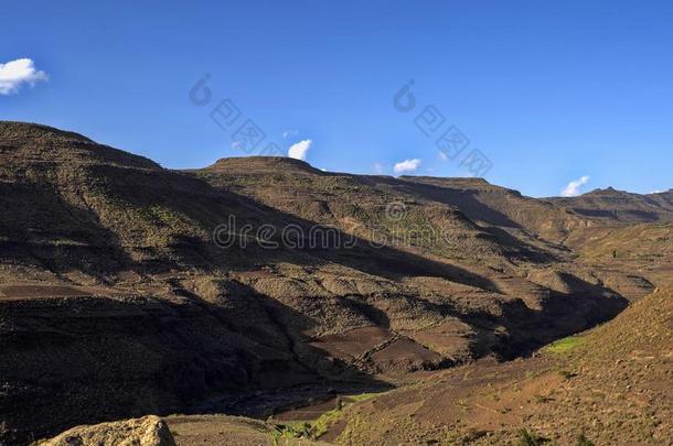 山耕种的农业的陆地,埃塞俄比亚