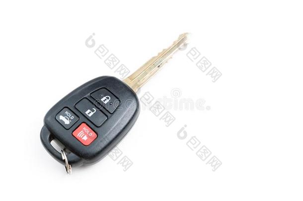 一丰田汽车汽车钥匙是（be的三单形式是（be的三单形式ol一ted向一白色的b一ckground.关在上面