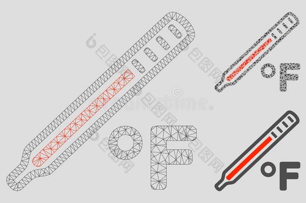 华氏温度计的医学的温度计矢量网孔尸体模型和三个船体<strong>并列</strong>的游艇