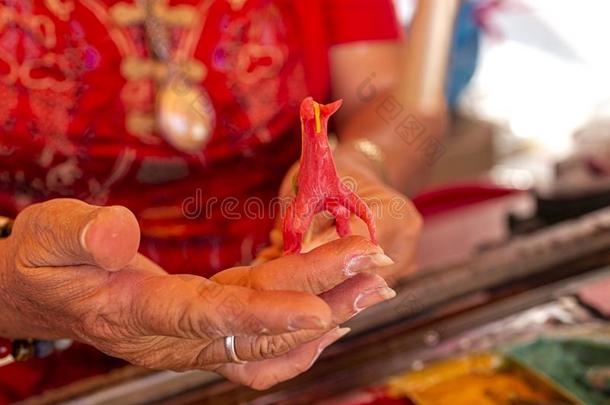 中国人大街食物中国人吹风食糖糖果动物红色的之外