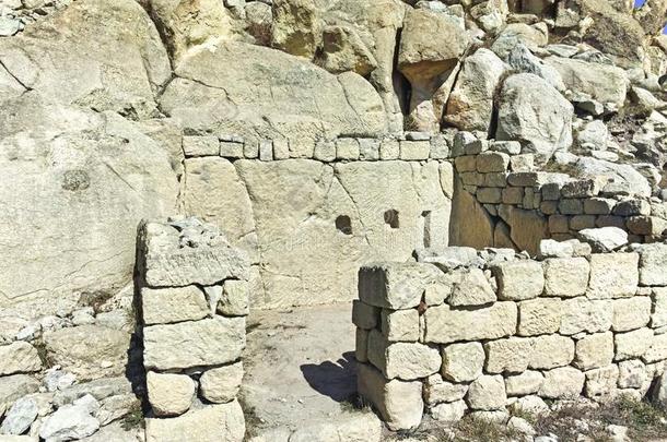 毁坏关于考古学的地点关于Perificon,保加利亚