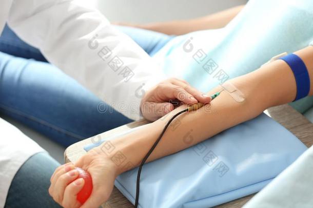 女人捐赠血采用医院