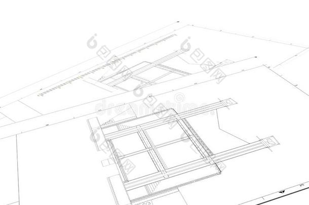 部分计划关于<strong>建筑</strong>学的放映向指已提到的人白色的背景