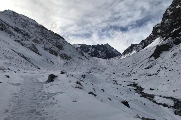 风景关于山雪和山谷