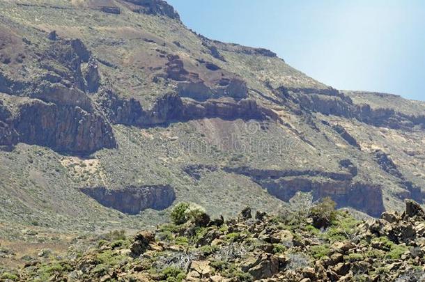 粗糙的火山的<strong>园林景观</strong>向泰德火山