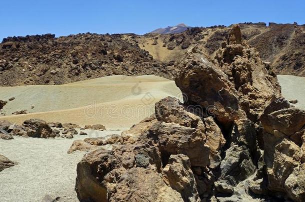 粗糙的火山的<strong>园林景观</strong>向泰德火山