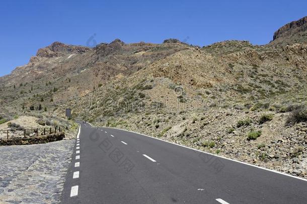 弯曲的像蛇般蜷曲的锚地向泰德火山