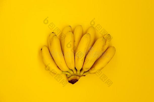 束关于香蕉向蓝色背景幕布顶看法