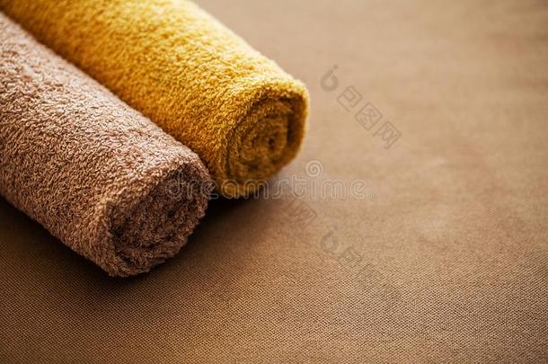 巧克力休闲健身中心.作品棕色的毛巾采用旅馆房间关于休闲健身中心特尔