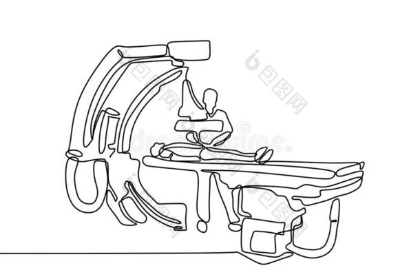 连续的num.一线条绘画关于专利医学的检查在上面和X光线