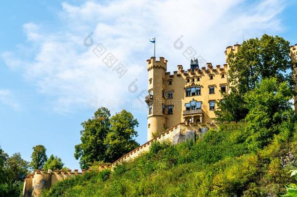 美丽的建筑学在霍恩施旺高城堡采用指已提到的人巴伐利亚的