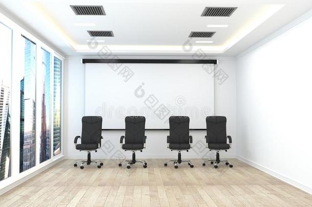 办公室商业-美丽的会议室会议房间和会议