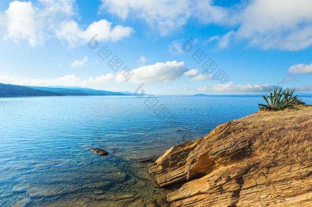 爱琴海(地中海的一部分海岸,锡索尼亚,希腊