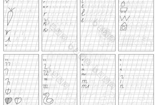 放置关于黑的和白色的教育的页向<strong>斜线</strong>条为小孩