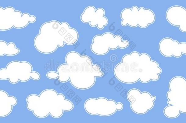 云偶像,矢量说明.云象征或标识