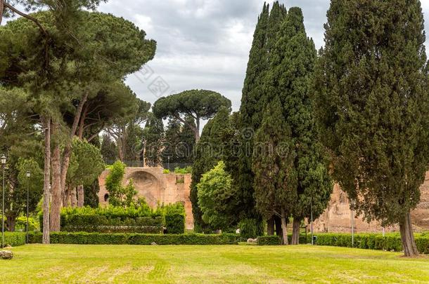 温泉关于卡拉卡拉-泰尔梅diameter直径卡拉卡拉,罗马,意大利