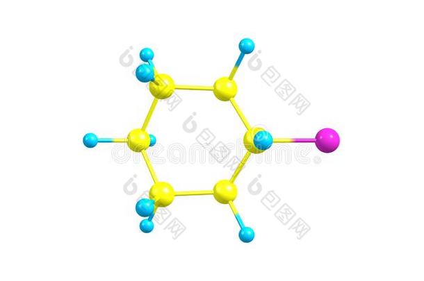 Bromocyclohexane分子的<strong>结构</strong>隔离的向白色的