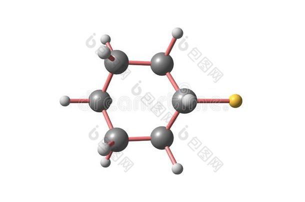 溴环己烷分子的<strong>结构</strong>隔离的向白色的