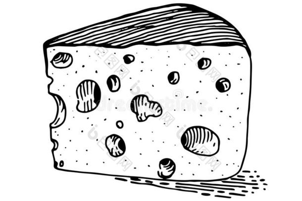 块关于奶酪和大的洞