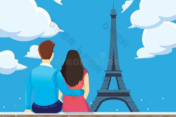 对享有指已提到的人大气关于指已提到的人Eiffel语言塔和蓝色天