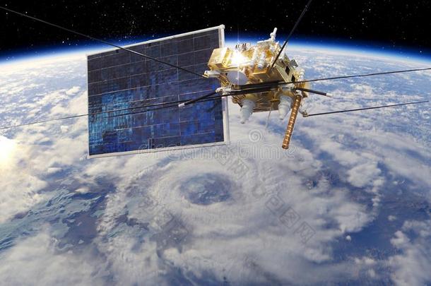 现代的气象的卫星在指已提到的人地球轨道