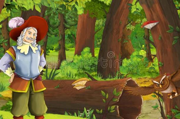 漫画地点和幸福的年幼的男孩王子采用指已提到的人森林倒计时