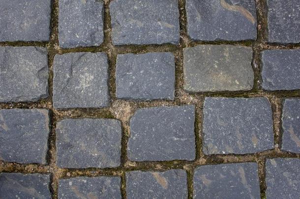 老的石头人行道关于蓝色石头s关于各种各样的情况和大小winter冬天