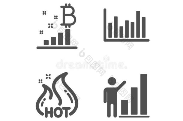 条图表,热的卖和点对点基于网络的匿名数字货币图表偶像.图表图表符号.