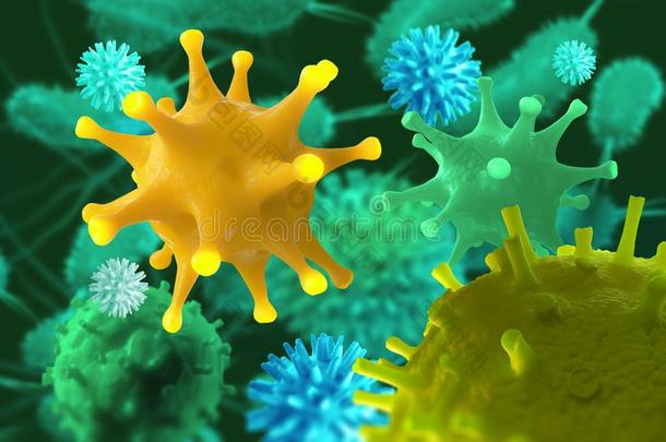 病毒,微生物和细菌.预防关于传染的疾病