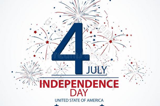 第四关于七月独立一天关于美利坚合众国庆祝和火焰杯