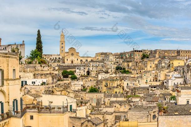 令人惊异的风景和马泰拉,意大利-欧洲的首都关于邪教