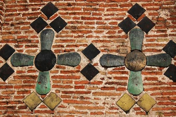 意大利产花饰陶器及仿制品交叉向指已提到的人古代的庙.