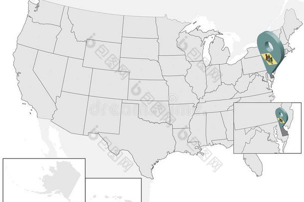 位置地图关于国家特拉华向地图美利坚合众国.3英语字母表中的第四个字母国家特拉华flores花