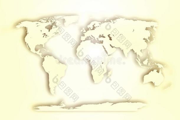 世界数字的画出的轮廓地图背景