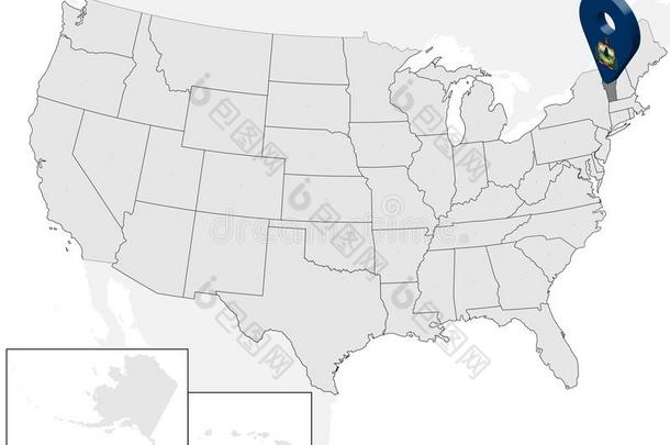 位置地图关于国家佛蒙特绵羊向地图美利坚合众国.3英语字母表中的第四个字母国家佛蒙特绵羊旗