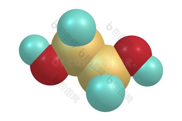 乙烯乙二醇分子的<strong>结构</strong>隔离的向白色的