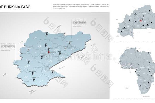 矢量放置关于布基纳法索人名国家.