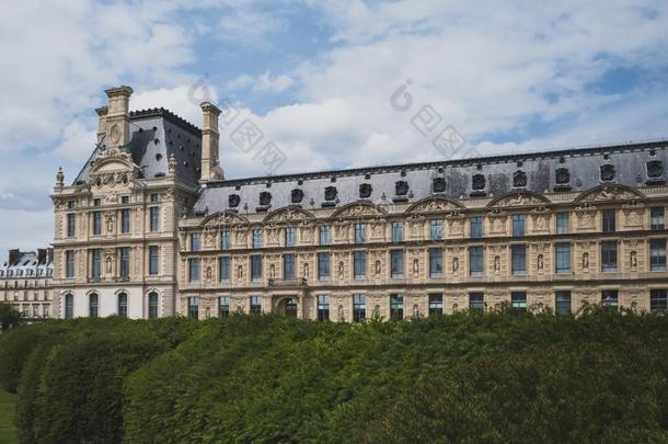 巴黎人建筑物紧接在后的向杜伊勒里花园,采用巴黎,法国