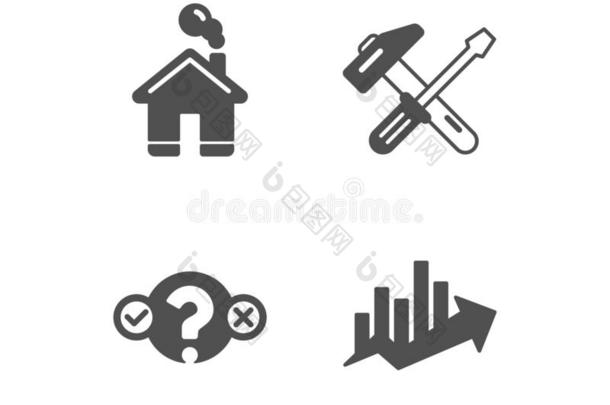 铁锤器具,提问试验和家偶像.生长图表符号.修理