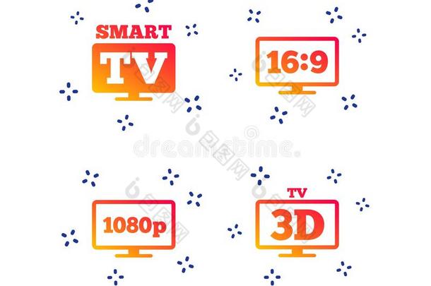 聪明的television电视机方式偶像.3英语字母表中的第四个字母电视象征.矢量